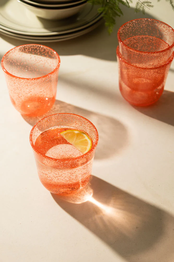 Acrylic Coral Pink Picnic Tumbler - Image 4