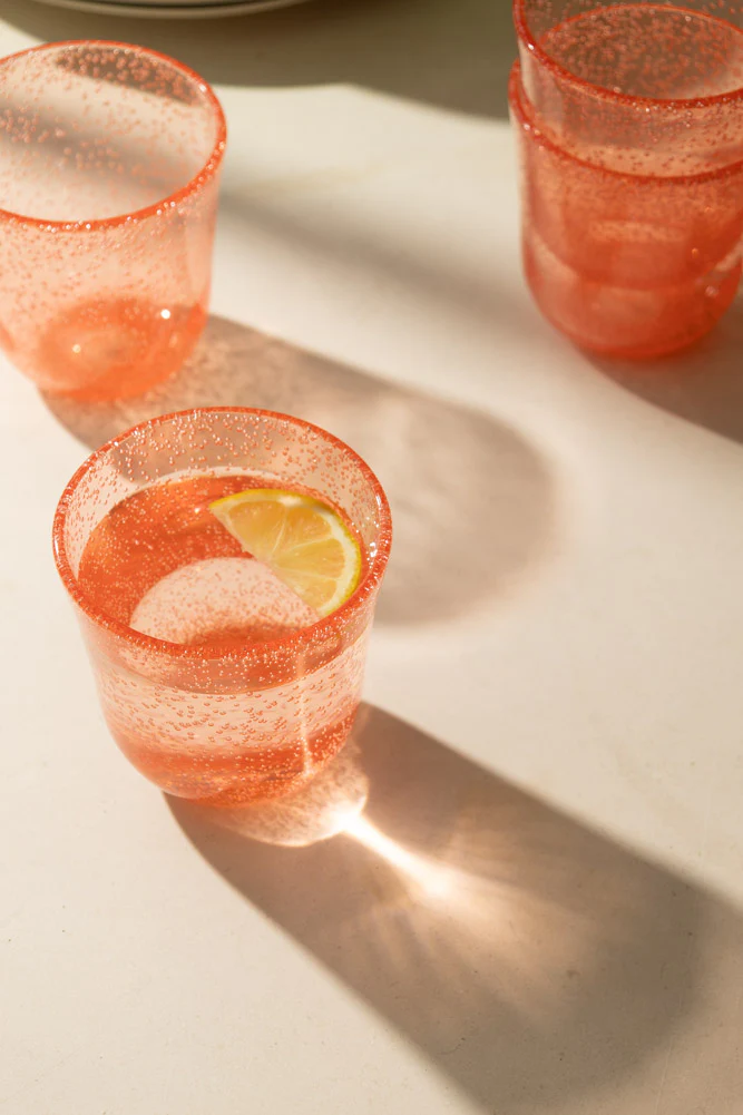 Acrylic Coral Pink Picnic Tumbler - Image 5