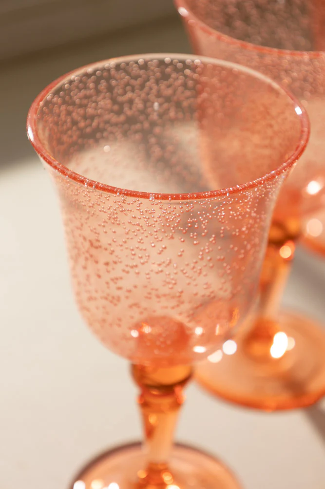 Acrylic Coral Pink Picnic Wine Glass - Image 4