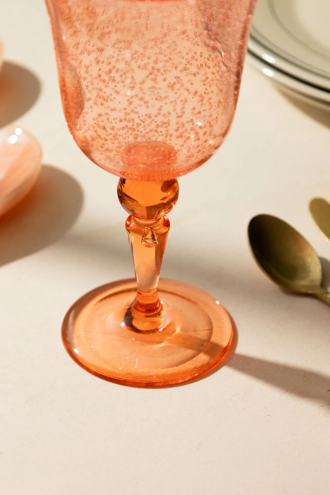 Acrylic Coral Pink Picnic Wine Glass - Image 5