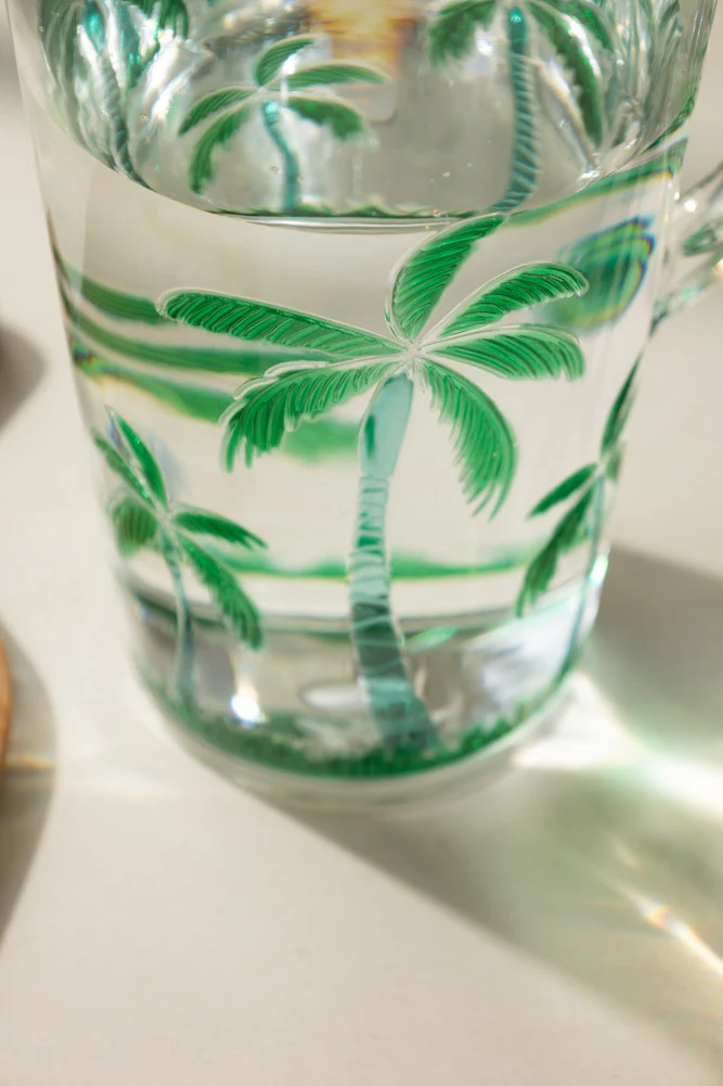 Acrylic Green Palm Tree Picnic Jug - Image 5