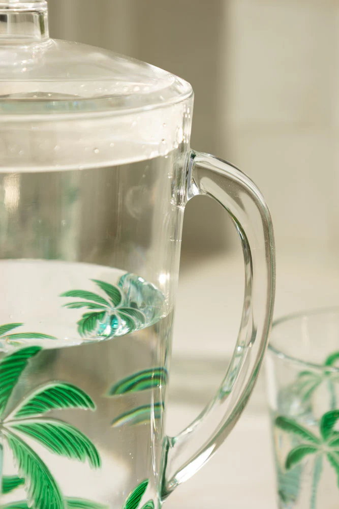 Acrylic Green Palm Tree Picnic Jug - Image 6