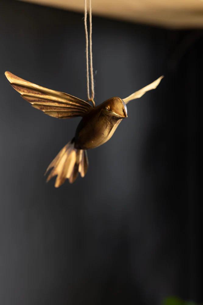 Antique Gold Bird Hanging Ornament - Image 4