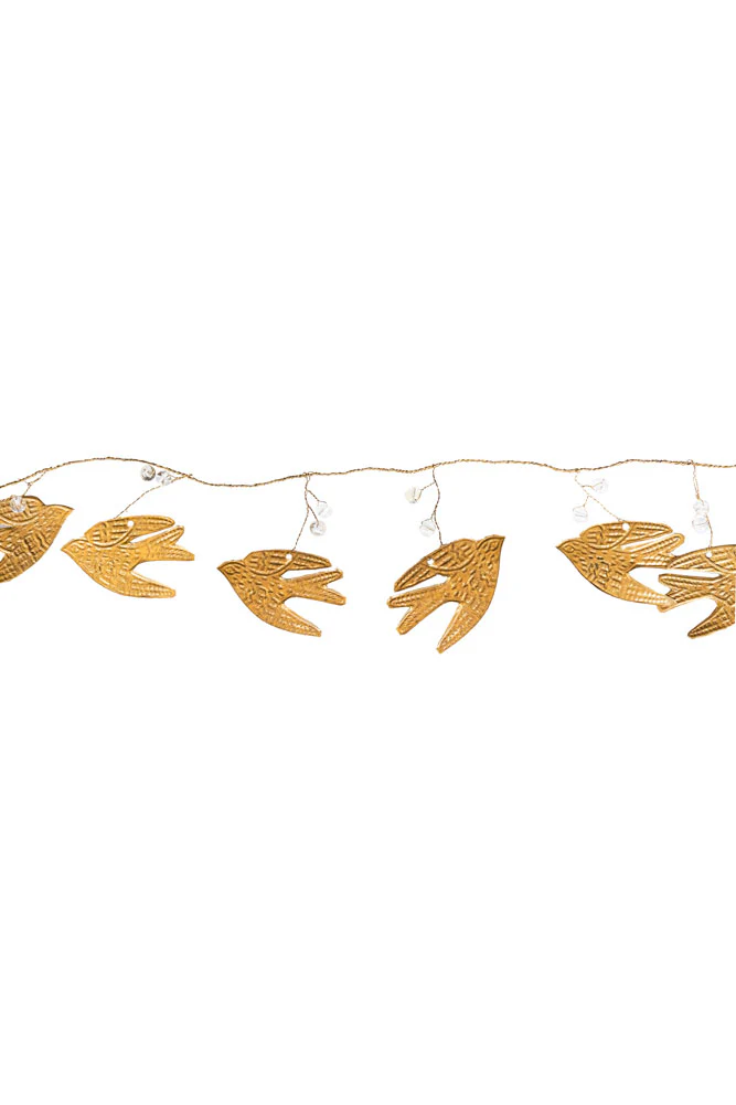 Antique Gold Doves Decorative Christmas Garland - Image 5
