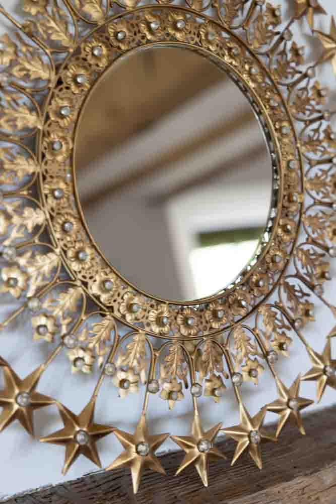 Antique Gold Jewelled Star Wall Mirror - Image 5