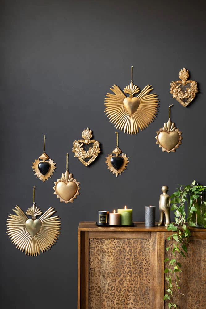 Antiqued-Style Metal Heart Hanging Decoration - Image 4