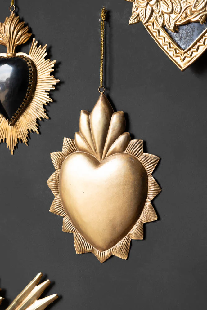 Antiqued-Style Metal Heart Hanging Decoration - Image 7