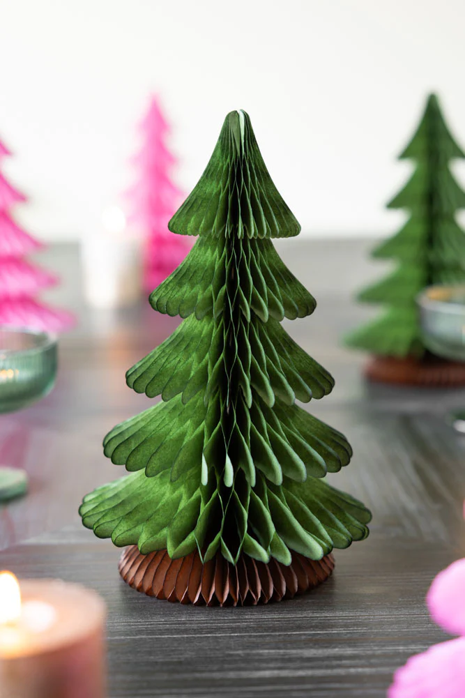 Beautiful Handcrafted Paper Christmas Tree in Moss - Image 3