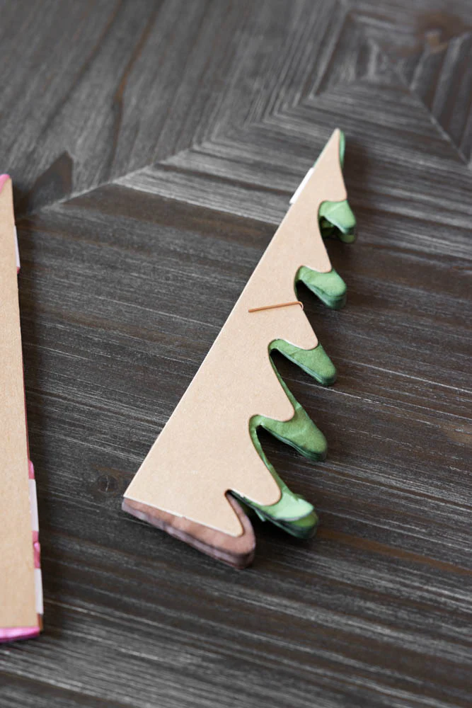 Beautiful Handcrafted Paper Christmas Tree in Moss - Image 4