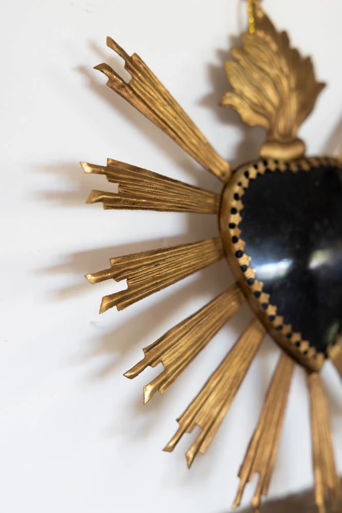 Black & Gold Sacred Heart Hanging Ornament - Image 5