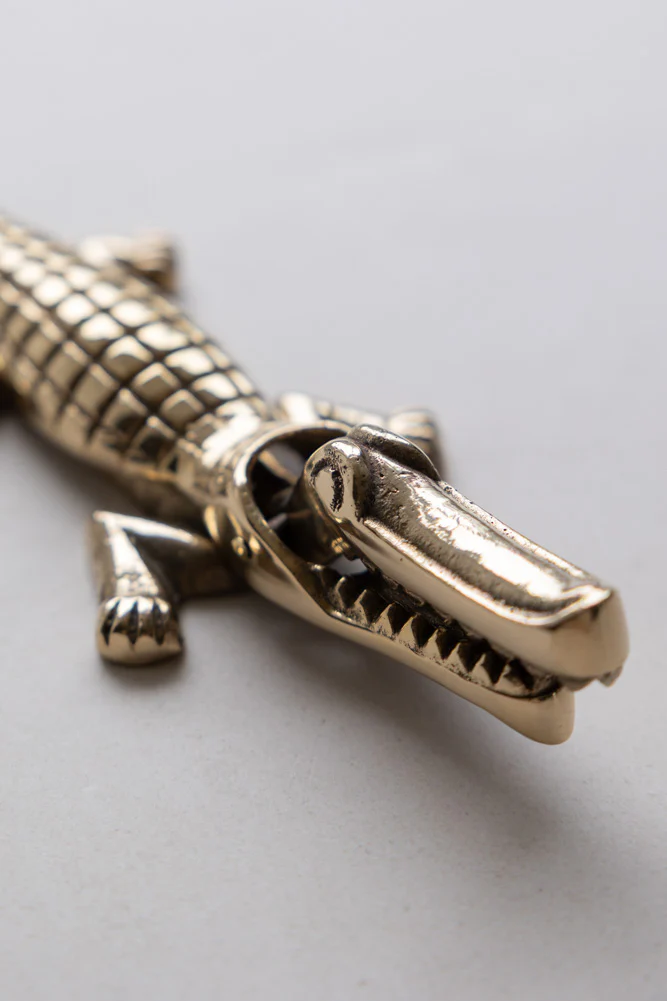 Brass Crocodile Nutcracker - Image 3