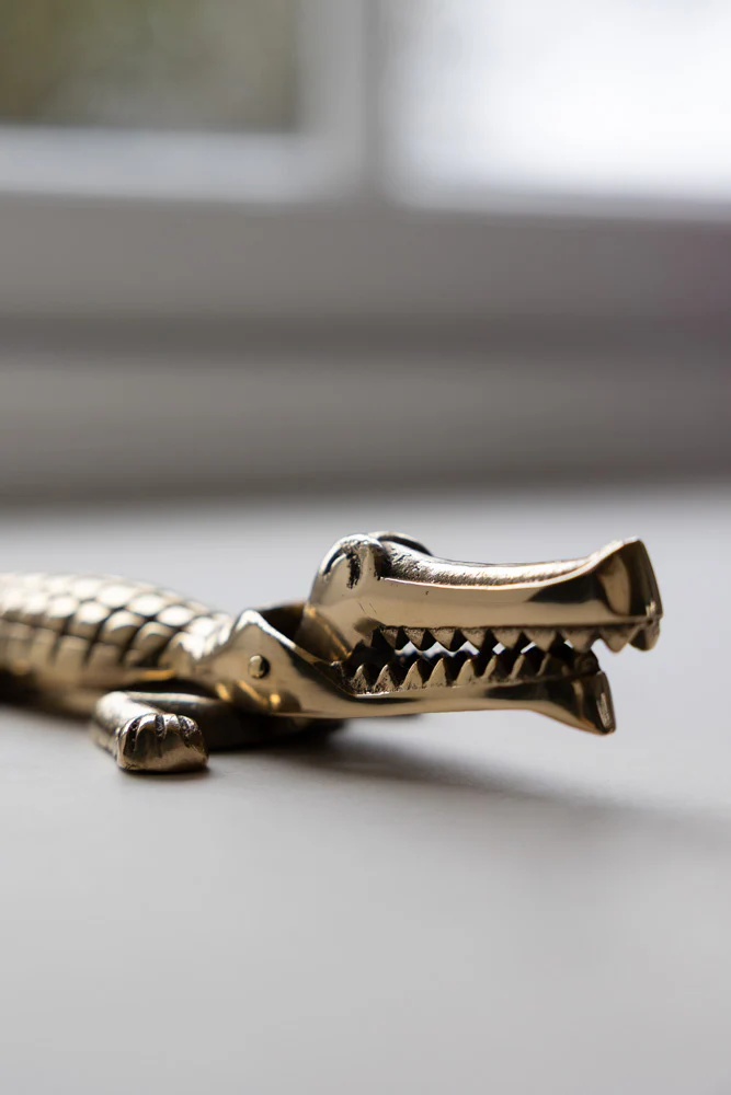 Brass Crocodile Nutcracker - Image 4