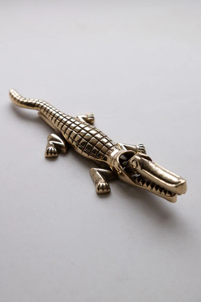 Brass Crocodile Nutcracker - Image 5
