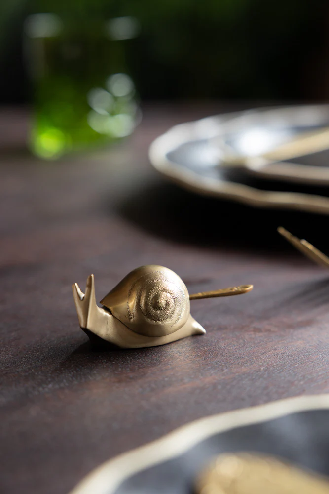 Brass Disco Snail Salt Cellar - Image 3