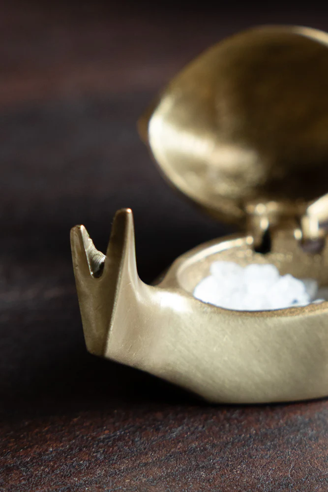 Brass Disco Snail Salt Cellar - Image 5