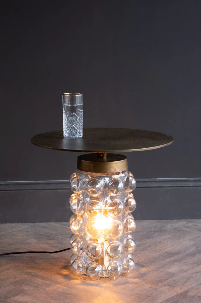 Bubble Glass Side Table & Floor Lamp - Image 3