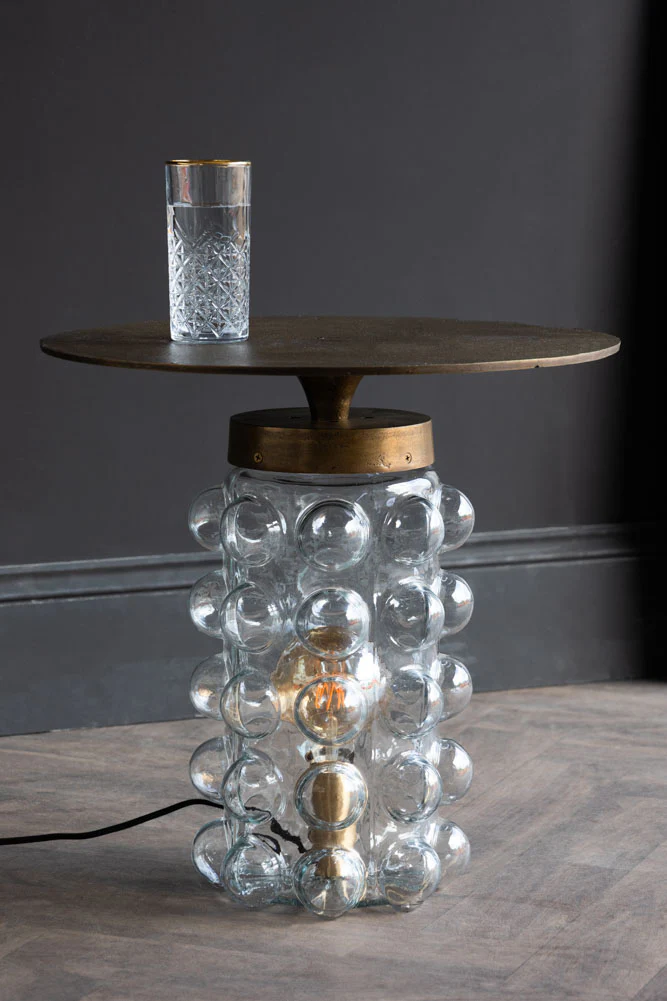 Bubble Glass Side Table & Floor Lamp - Image 6