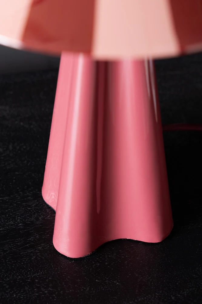 Deep Red Stripe Table Lamp - Image 5