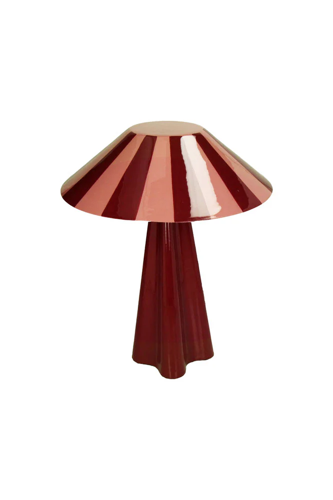 Deep Red Stripe Table Lamp - Image 7
