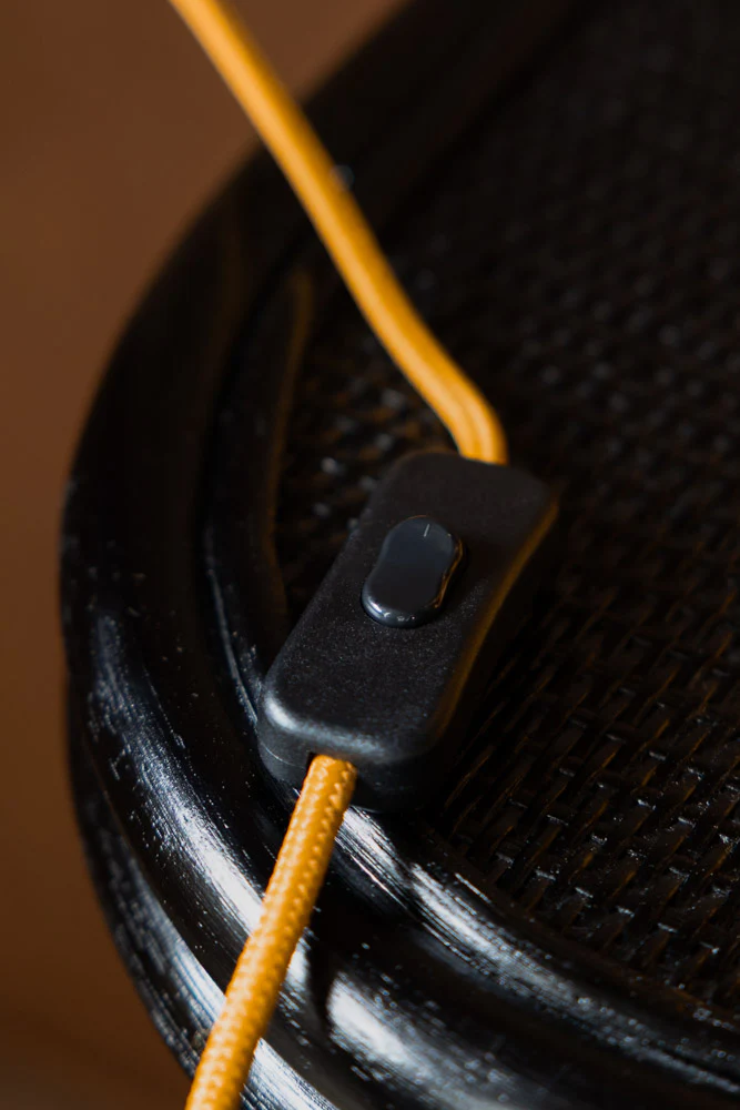 Fabulous Enamel Mustard Gold Table Lamp - Image 5