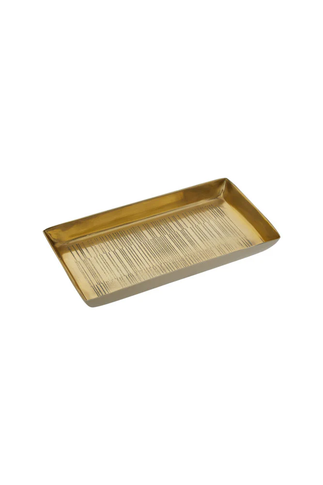 Fine Line Detail Gold Effect Trinket Tray - Image 6