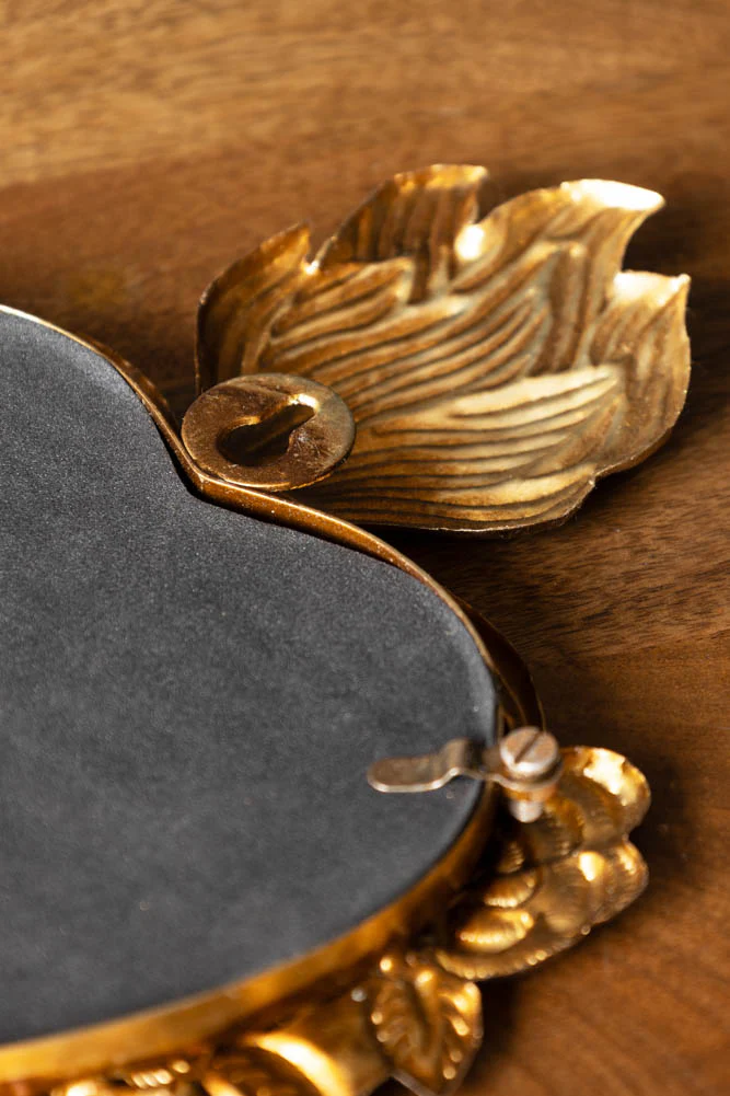 Foxed Floral Mirror Heart Hanging Decoration - Image 11