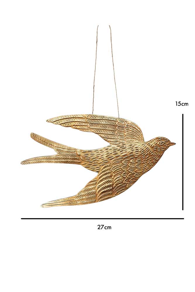 Gold Swallow Hanging Ornament - Image 10