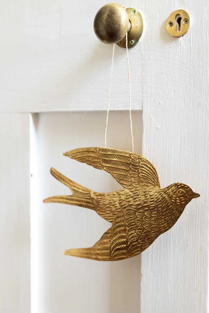 Gold Swallow Hanging Ornament - Image 4