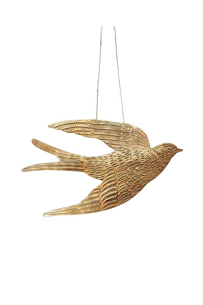 Gold Swallow Hanging Ornament - Image 9