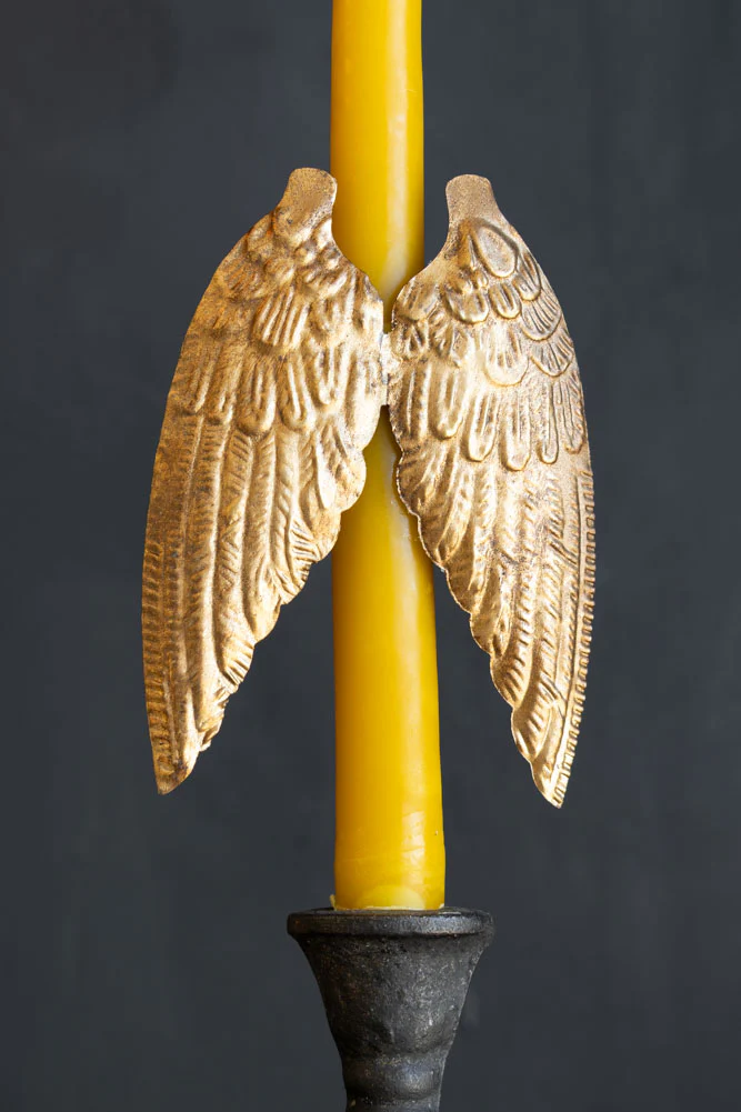 Gold Winged Metal Candle Decoration - Image 5