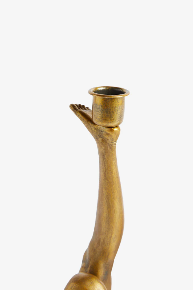 Kicking Leg Candle Holder In Gold - Image 6