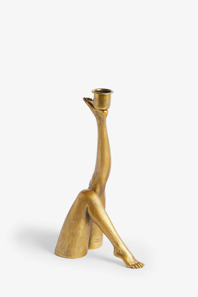 Kicking Leg Candle Holder In Gold - Image 7