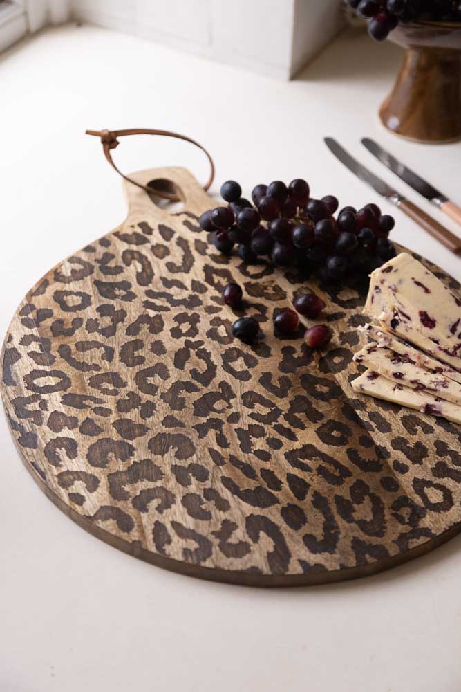 Leopard Print Mango Wood Serving Board - Large - Image 3