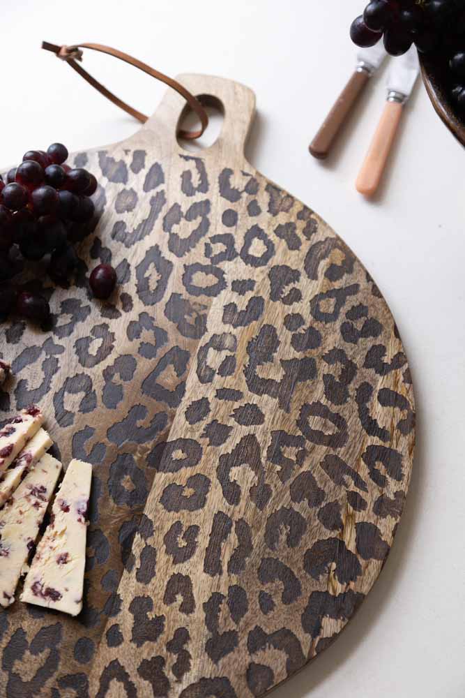 Leopard Print Mango Wood Serving Board - Large - Image 5