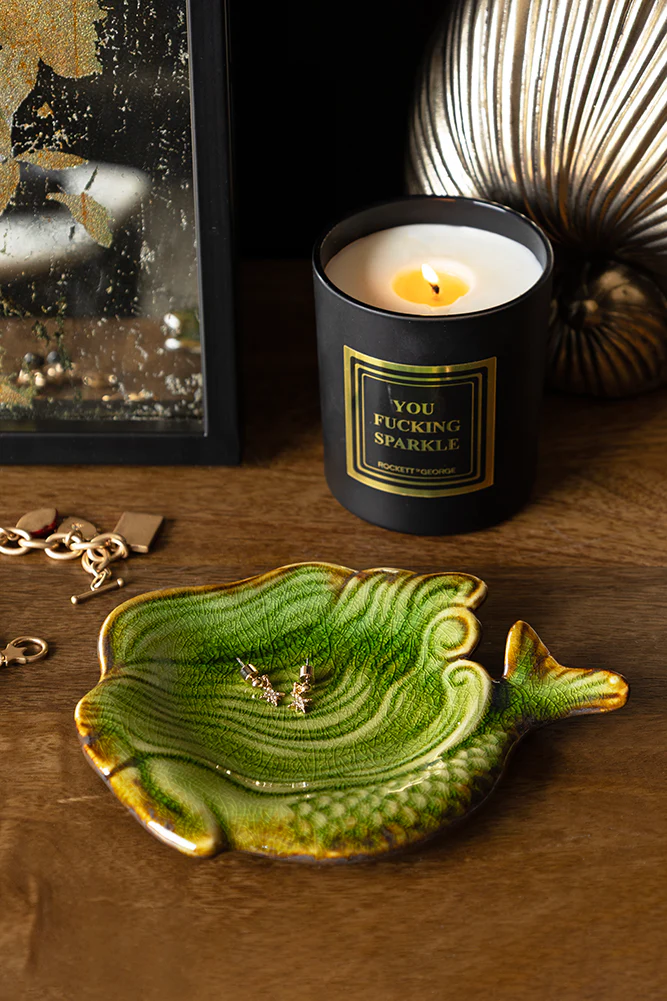 Mermaid Trinket Dish in Green - Image 3