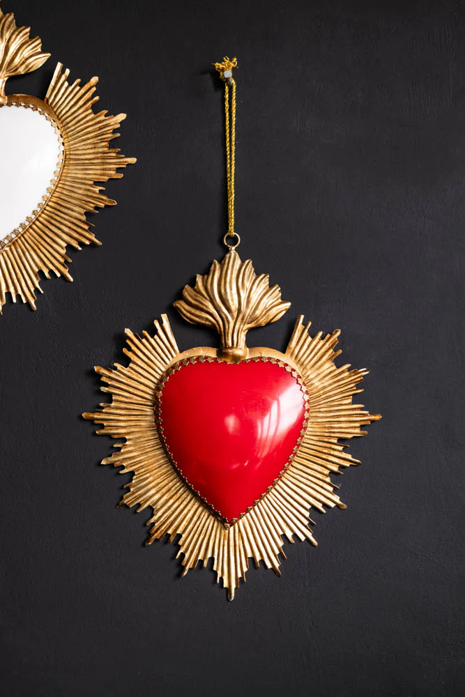 Red Milagro Heart Wall Hanging Decoration - Image 3