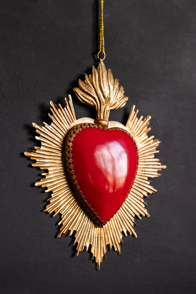 Red Milagro Heart Wall Hanging Decoration - Image 4