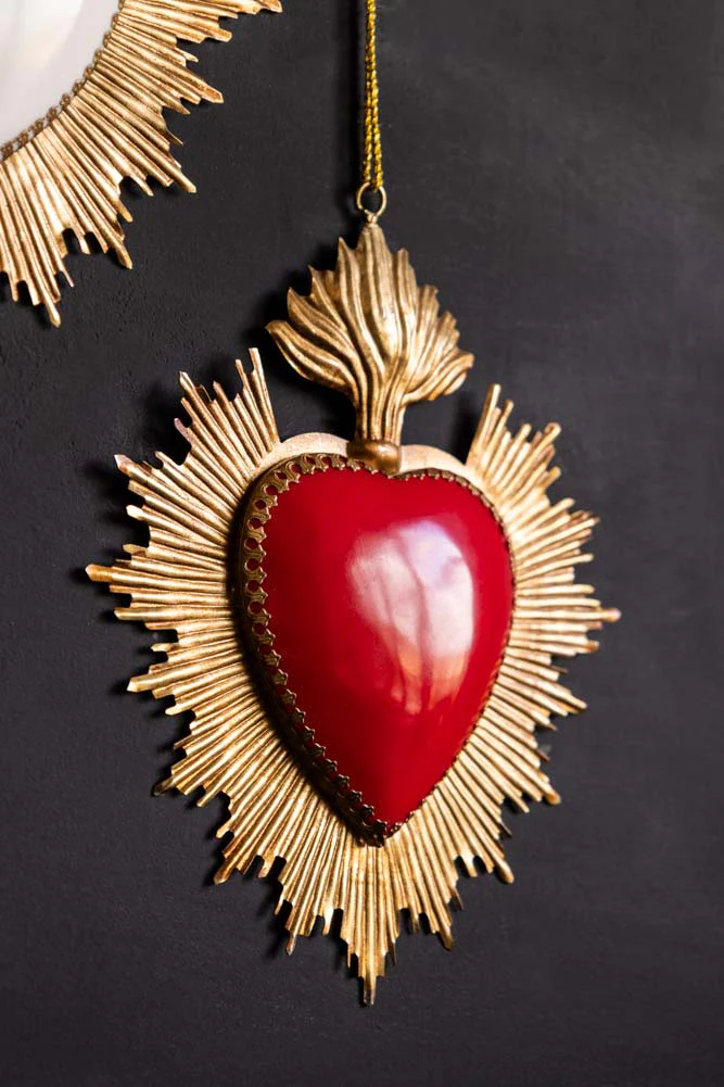 Red Milagro Heart Wall Hanging Decoration - Image 5