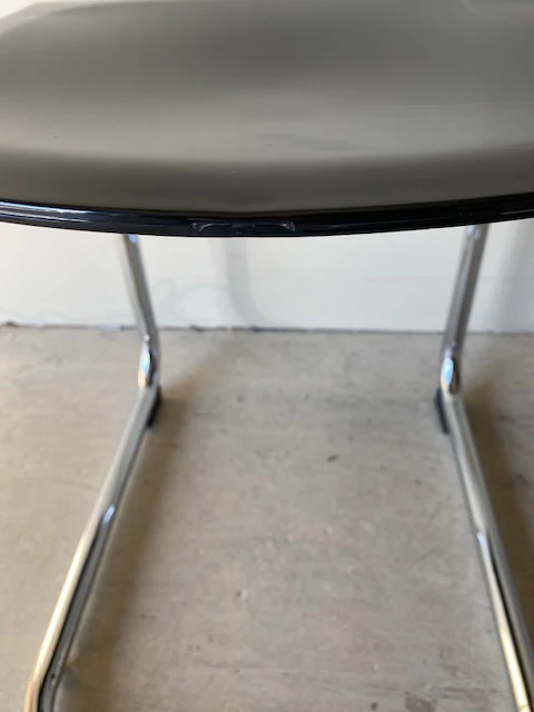 Retro Inspired Curved Dining Chair in Black - SECONDS - Image 5