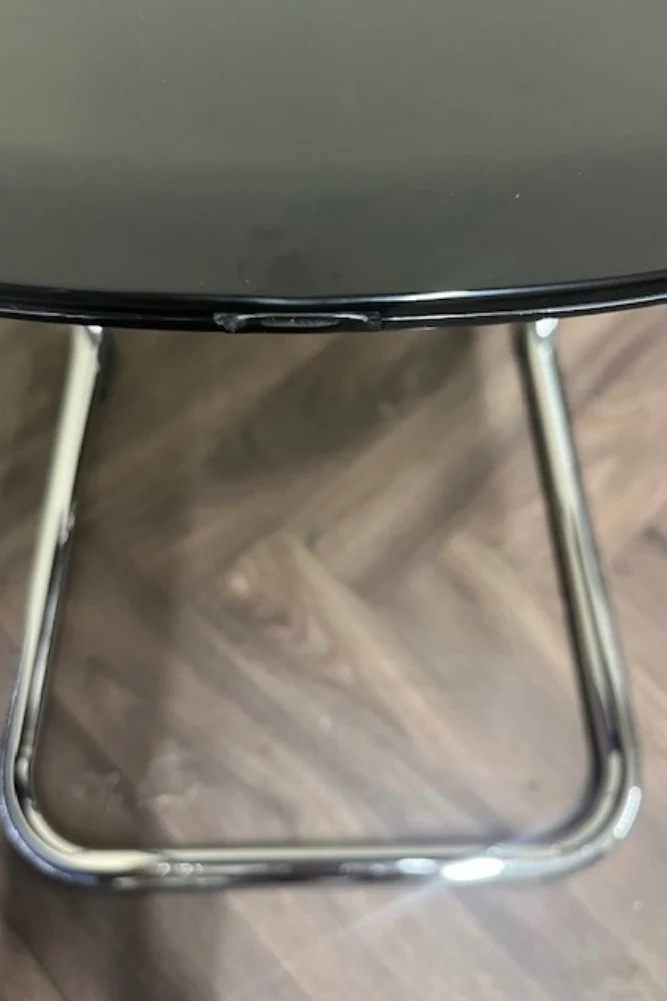 Retro Inspired Curved Dining Chair in Black - SECONDS - Image 6