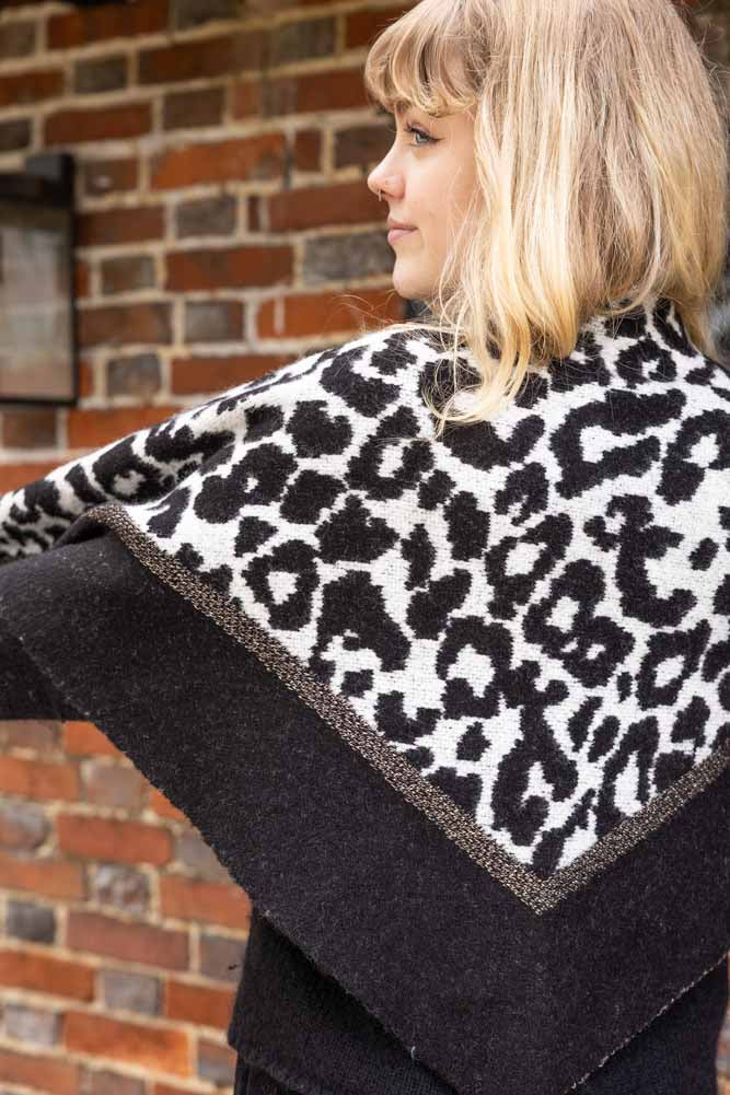 Rock & Roll Monochrome Animal Print Scarf - Image 3