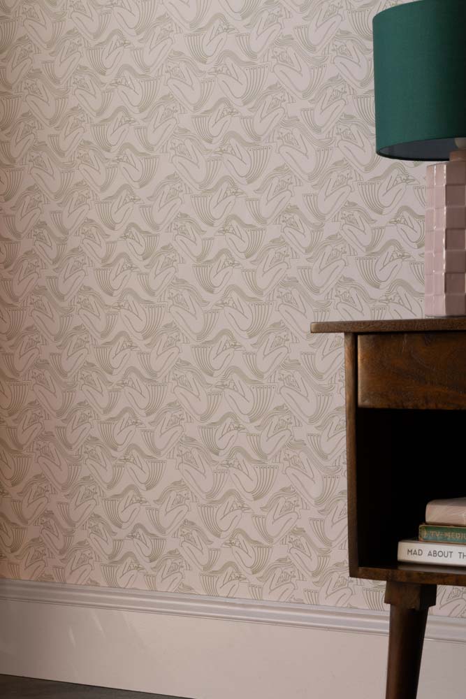 Rockett St George Deco Nymph Blush Pink Wallpaper - Image 11