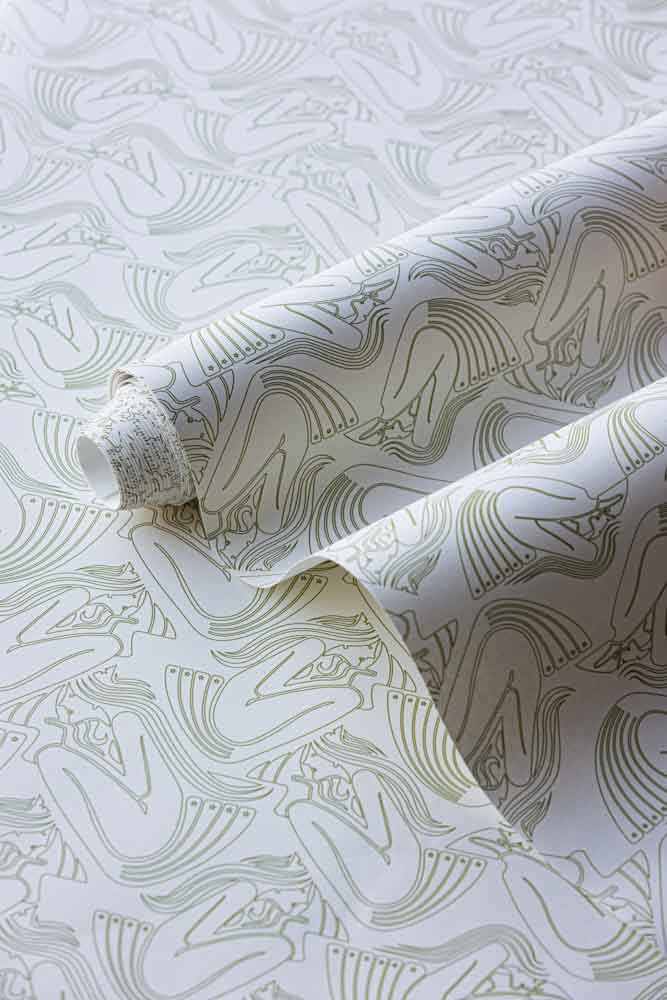 Rockett St George Deco Nymph Parchment Wallpaper - Image 8