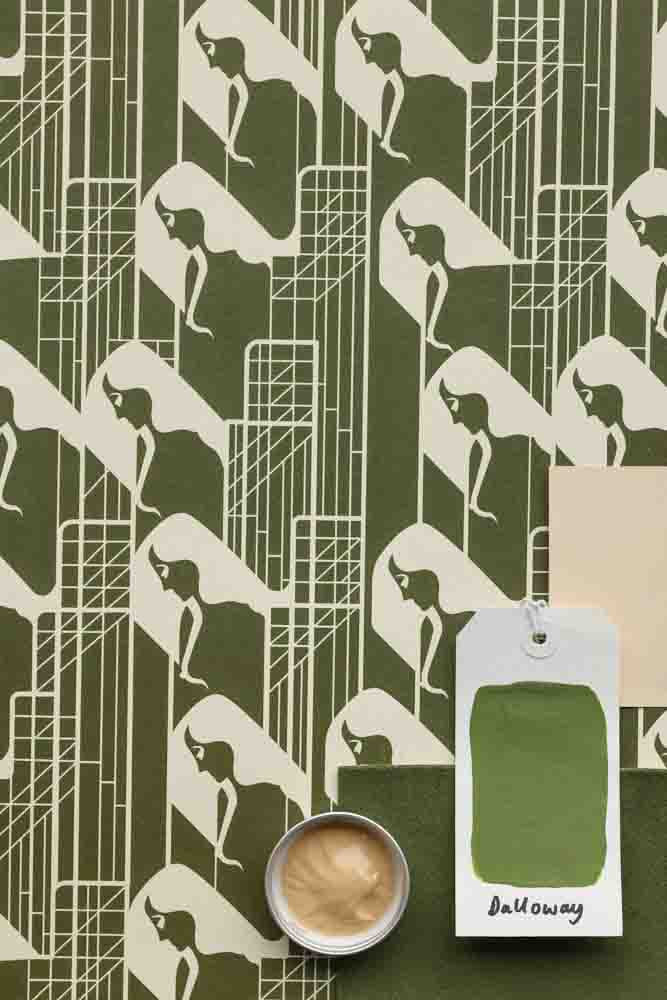 Rockett St George Margot In Manhattan Olive Green Wallpaper - Image 6