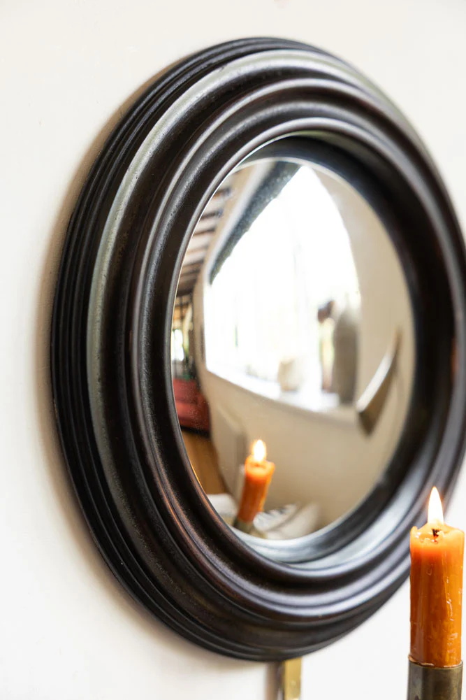 Round Convex Mirror Wall Sconce - Image 4