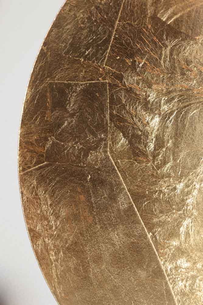 Round Gold Leaf Candlestick Holder Wall Sconce - Image 5