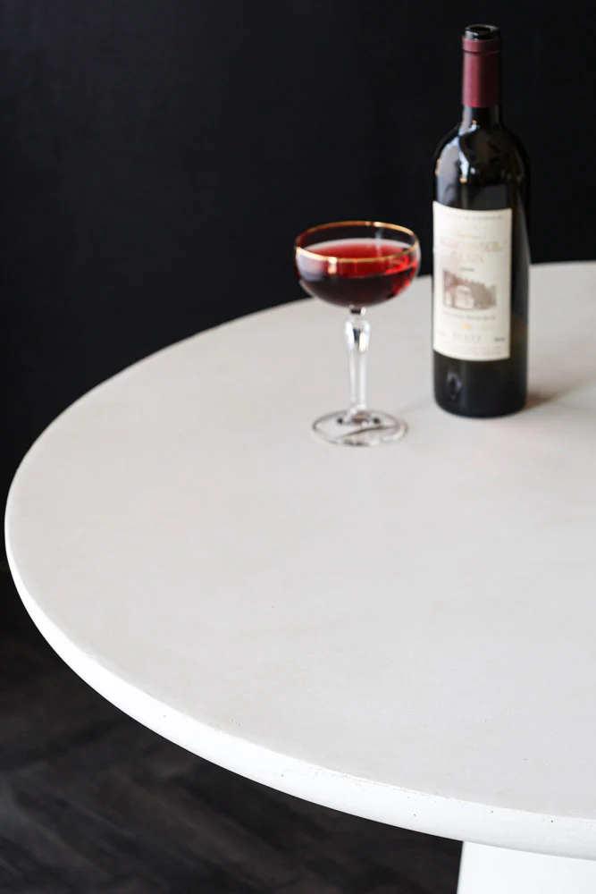 Round Indoor Dining Table In Off-White - Image 4