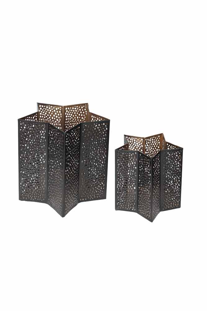 Set Of 2 Black & Gold Star Lanterns - Image 14