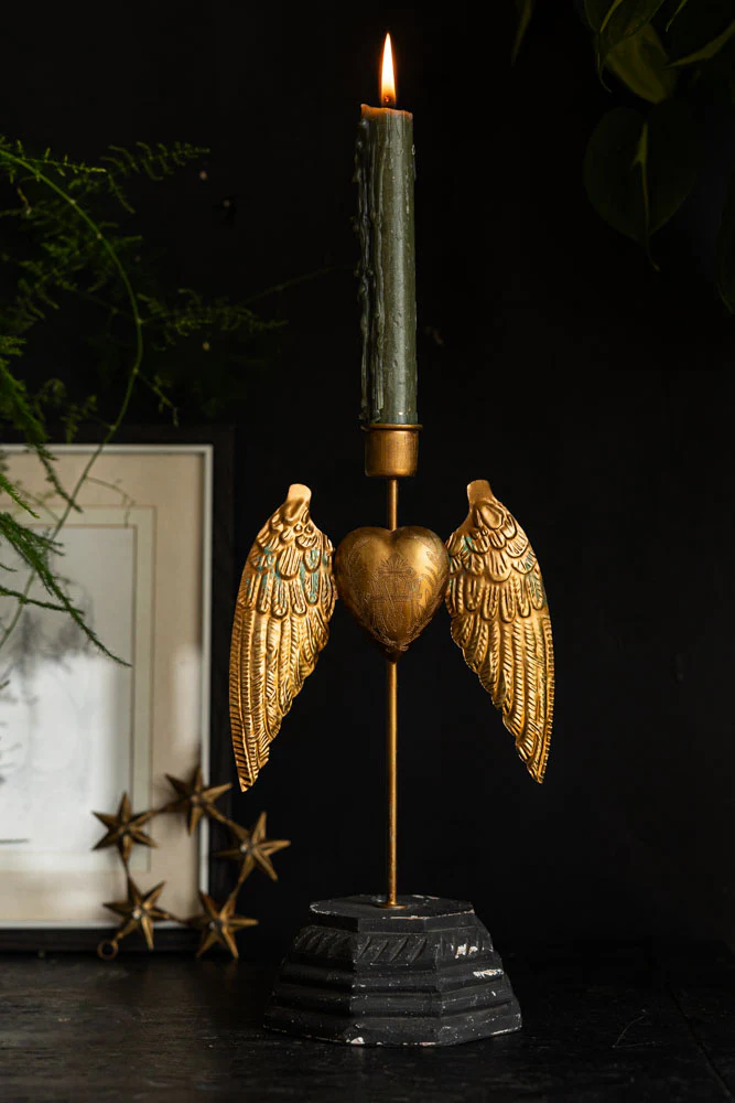 Winged Milagro Heart Candle Holder - Image 4