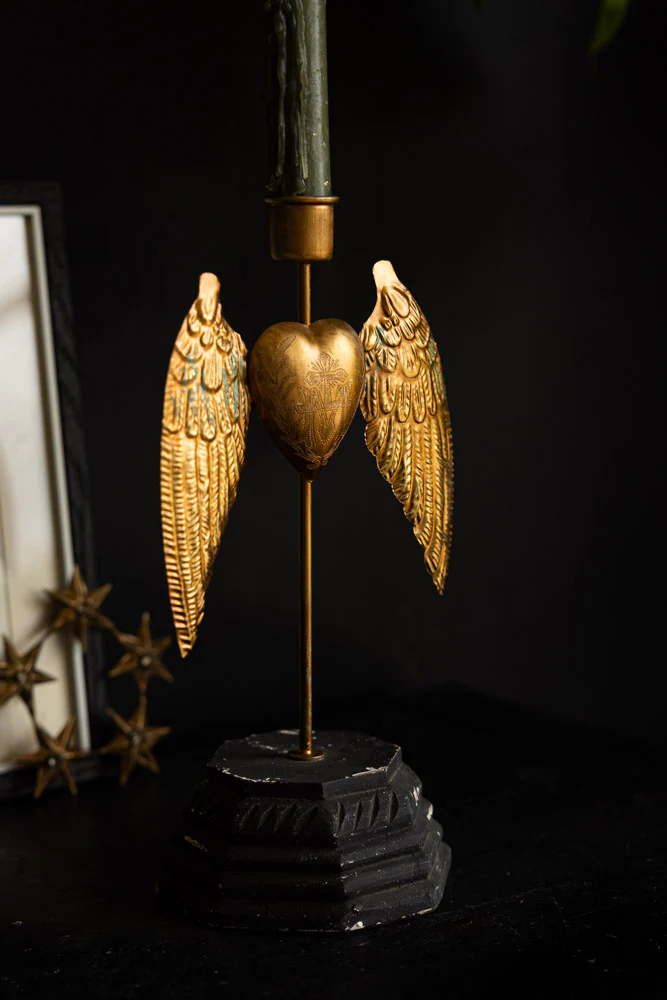 Winged Milagro Heart Candle Holder - Image 5